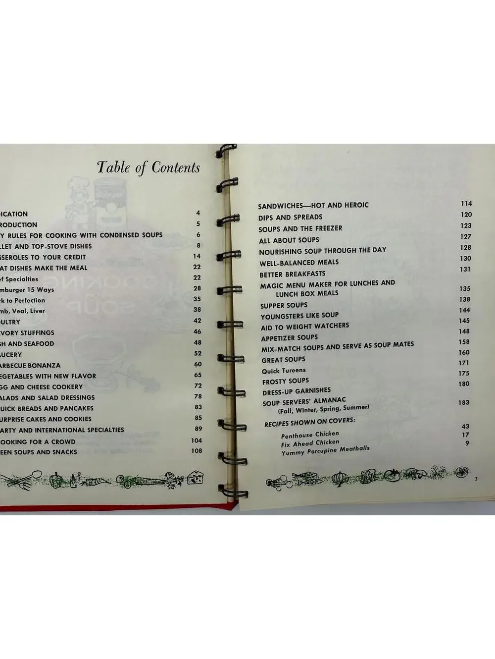 Vintage Campbell's Soup Cookbook: 1960s Recipe Book, Red Kitchen Decor